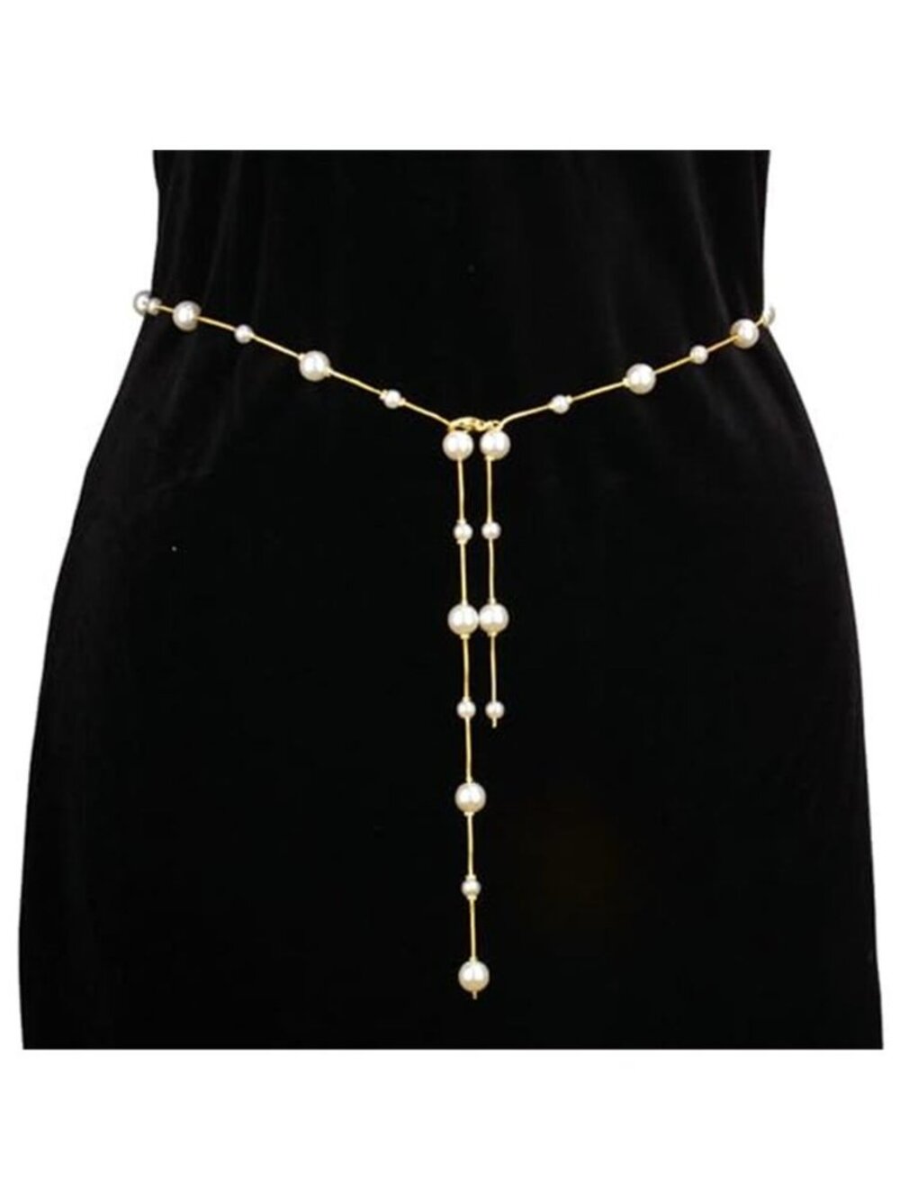 Pearl Heart Chain Belt Gold Chain Belt for Women Fashion Plus Size